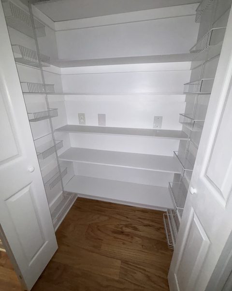 The custom pantry as the build neared completion