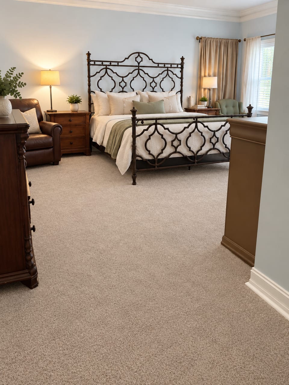 The old carpet coming up during the take-down